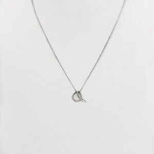 Tiffany & Co. 925 Elsa Peretti Alphabet Letter "A" pendant necklace